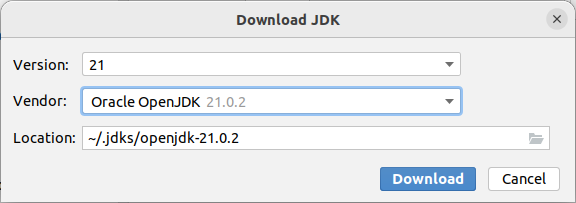 Downloading a JDK